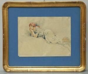 Donna Sdraiata by Achille Beltrame