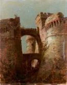 Il Castello Di Castruccio A Sarzana by Achille Beltrame