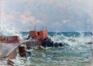 Molo Sotto La Mareggiata - (marina Di Nervi)