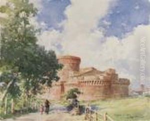 Il Castello Di Ostia by Achille Beltrame
