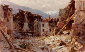 Effetto Di un 420 A Serravalle Val Lagarina Aprile 1916 Effetto Di un 420 A Serravalle Val Lagarina Aprile 1916