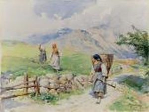 Contadina - 1944 by Achille Beltrame