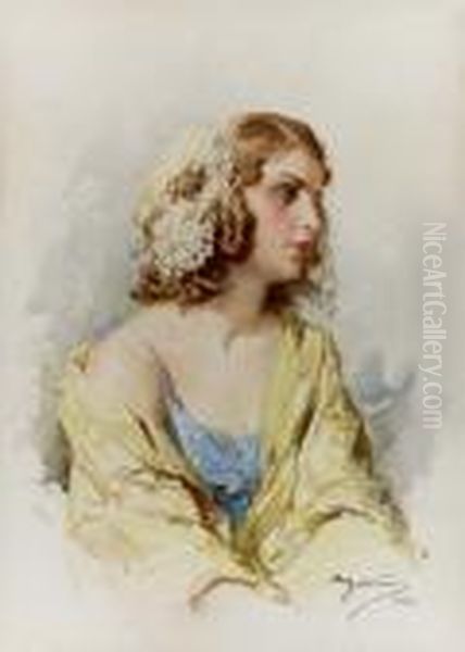 Ritratto Femminile Con Cuffietta Di Pizzo - 1942 - view 1