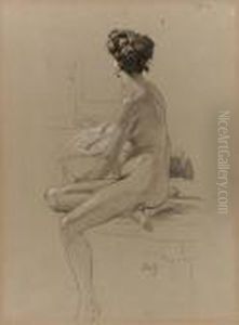 Figura Di Schiena - 1907-1908 by Achille Beltrame