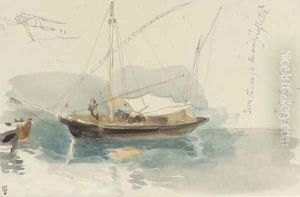 Study of a Mediterranean xebec by James Holland