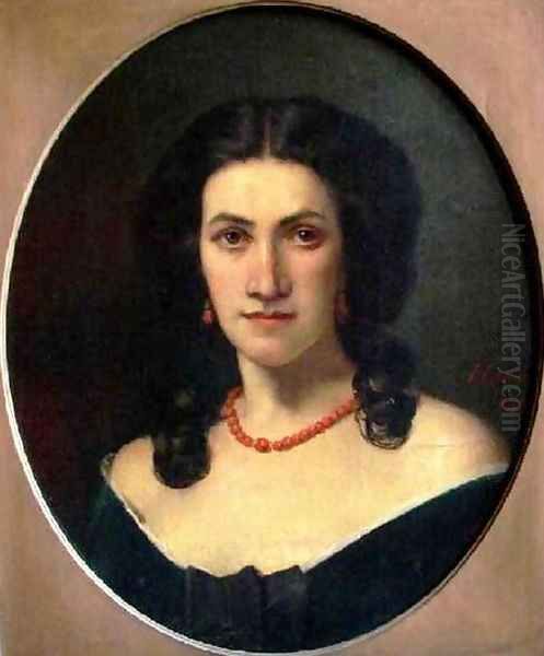 Portrait of a Woman with a Coral Necklace - view 1