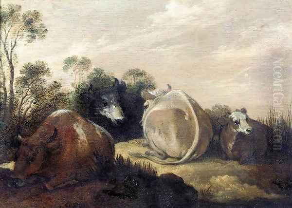 Cattle Resting in a Dune Landscape - view 1