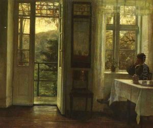 At The Window by Carl Vilhelm Holsoe