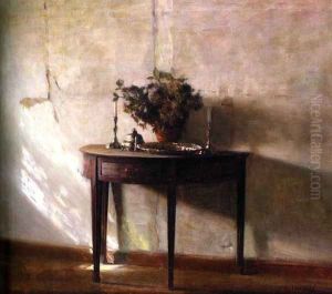 Interior I Sollys (A Sunlit Interior) by Carl Vilhelm Holsoe