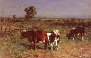Cattle Grazing by Johannes-Hubertus-Leonardus de Haas