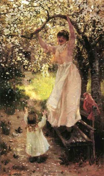 Falling Apple Blossoms - view 1