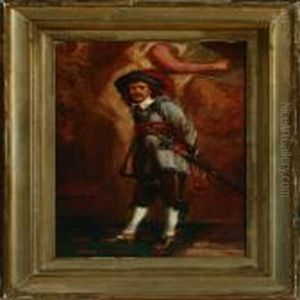 Cavalier In Standing Posture by Frank Moss Bennett