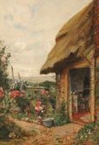 A Cottage Garden by Frank Moss Bennett