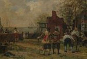Drake Playing Bowls Before The Armada by Frank Moss Bennett