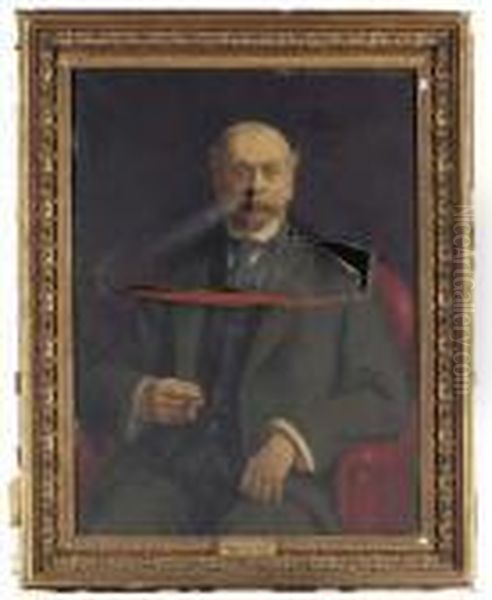 Portrait Of Charles Plumptre Johnson, Seated, Three-quarterlength - view 1
