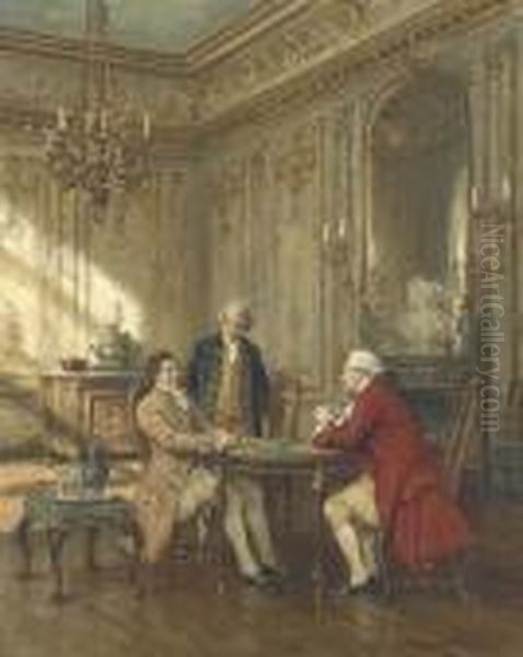 Poker Players In An Interior - view 1
