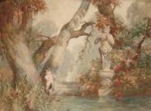 Pan And The Fawn by Frank Moss Bennett