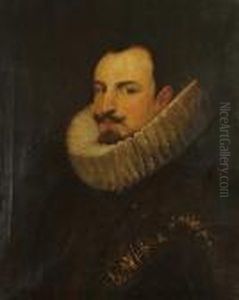 After, Velazquez; Portrait, Bust Length Of A Gentleman In A Ruff And A Brocade Doublet by Frank Moss Bennett