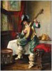 The Lute Player by Frank Moss Bennett