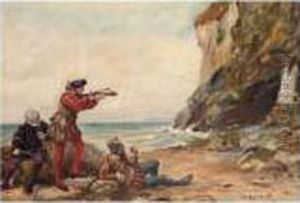 Target Practice, A Sketch by Frank Moss Bennett
