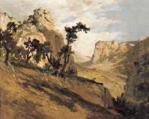 Robles y rocas by Carlos de Haes