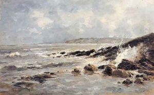 Rompientes de olas by Carlos de Haes
