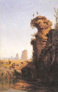 Paisaje con ruinas by Carlos de Haes