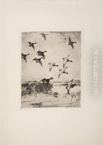 Flying Ducks by Frank Weston Benson