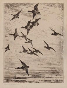 High-flying Ducks by Frank Weston Benson