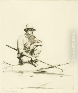 Man With A Gaff by Frank Weston Benson