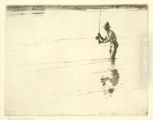 Casting For Salmon by Frank Weston Benson