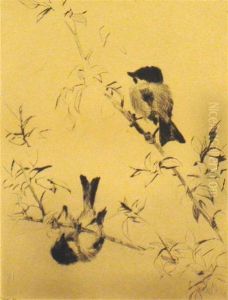 Chickadees by Frank Weston Benson