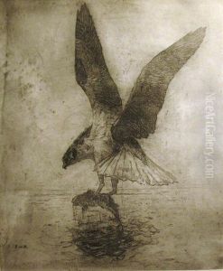 Soaring Fish Hawk by Frank Weston Benson