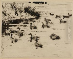Ducks At Play by Frank Weston Benson