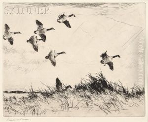 Geese Over A Marsh by Frank Weston Benson