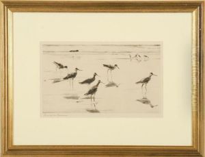 Ten Yellowlegs by Frank Weston Benson