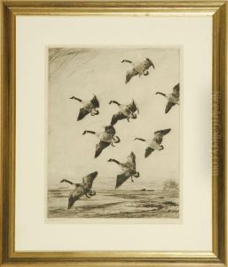 Hovering Geese by Frank Weston Benson