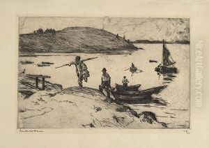 The Landing. by Frank Weston Benson