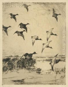 Flying Ducks by Frank Weston Benson