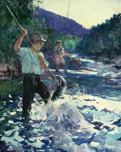 Landing The Big One by Frank Weston Benson
