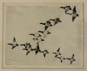 Flock Of Canvasbacks by Frank Weston Benson