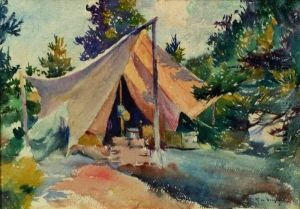 Tent, Lake Tahoe by Frank Weston Benson