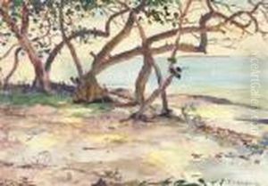 The Beach Looking West by Frank Weston Benson