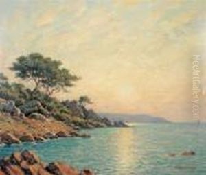 Marina Olio Su Cartoncino
