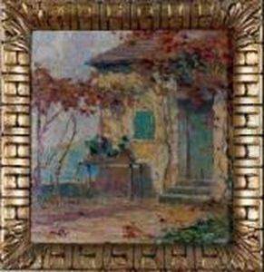'casolare Di Campagna Veduta Autunnale' by Cesare Bentivoglio