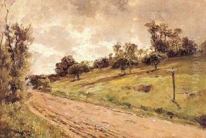 Camino en la cercanías de Villerville by Carlos de Haes