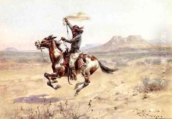 Apache Indian Scout Signalling the Column - view 1