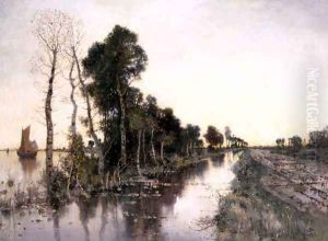 Marsh Landscape at Sunset by Karl Heffner