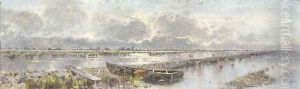 On the estuary at dusk by Karl Heffner
