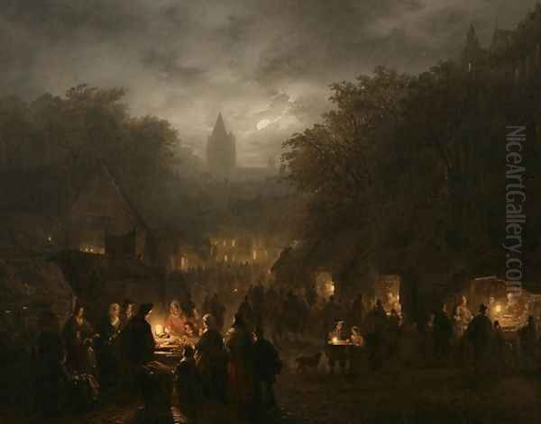Night Market in Antwerp - view 1
